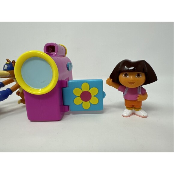 LOT OF 3 Dora The Explorer Toys - Swiper Fox w/Faceted Glass Dora Camcorder - Picture 2 of 13